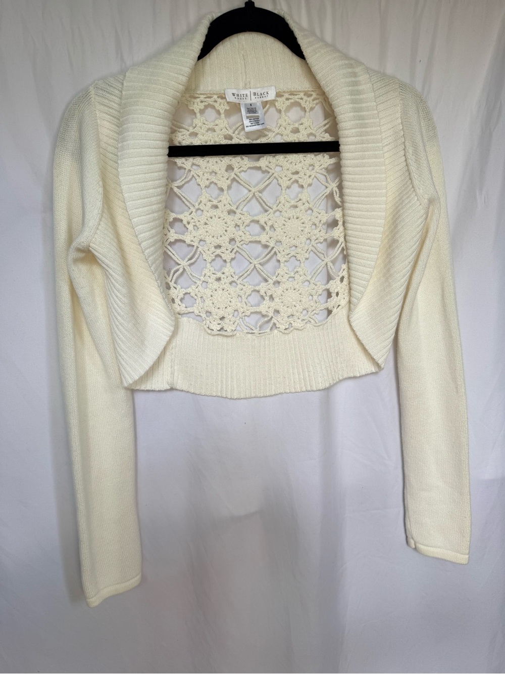 Cropped Ivory Knit Bolero - Picture 3 of 5